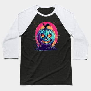 Jack O Lantern Halloween Baseball T-Shirt